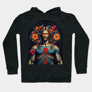 vitruvian man color Hoodie